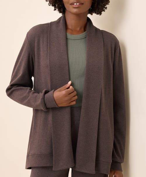 Pact Airplane Short Drape Cardigan In Purple
