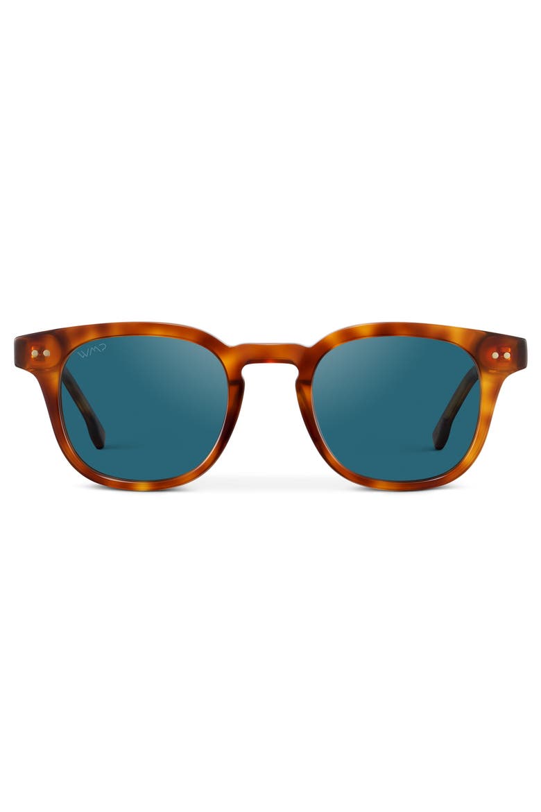 Clark - 46mm Square Polarized Sunglasses, Main, color, Saddlewood Tortoise