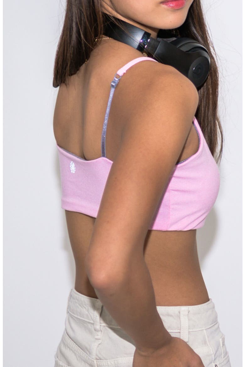 Bleum Padded Reversible Girls Bralette, Alternate, color, Pink-Silver