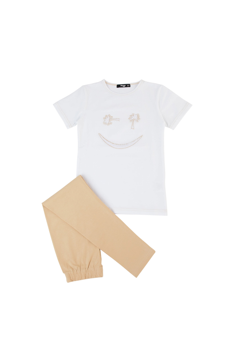 Furry Palm Tree Loungewear Set