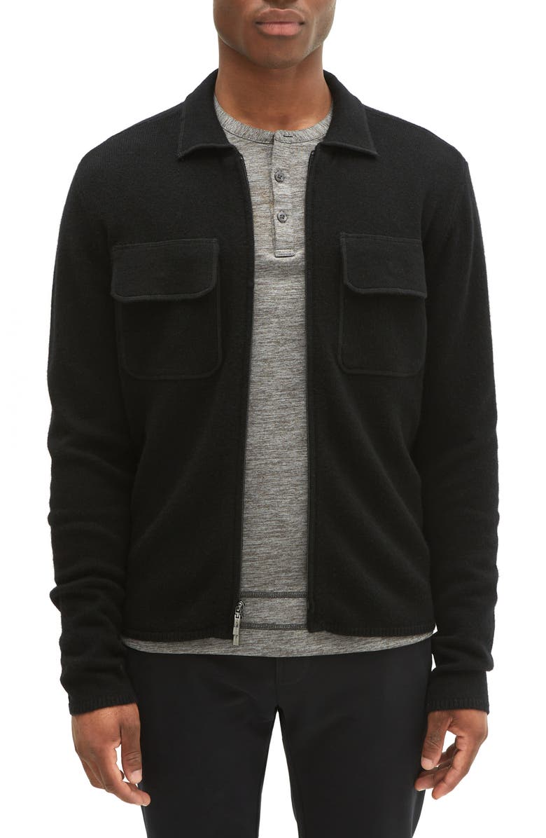 Robert Barakett Zanzibar Wool Zip Cardigan Sweater, Alternate, color,