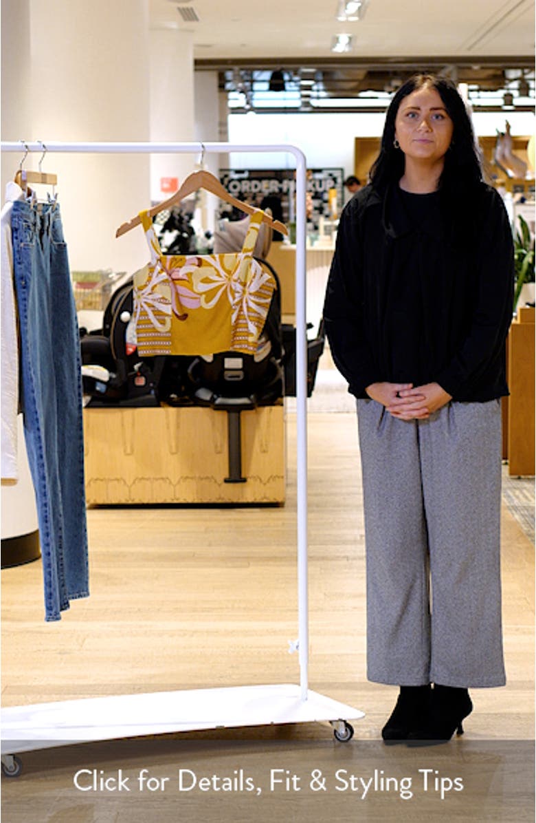 Loren Crop Linen Blend Top, sales video thumbnail