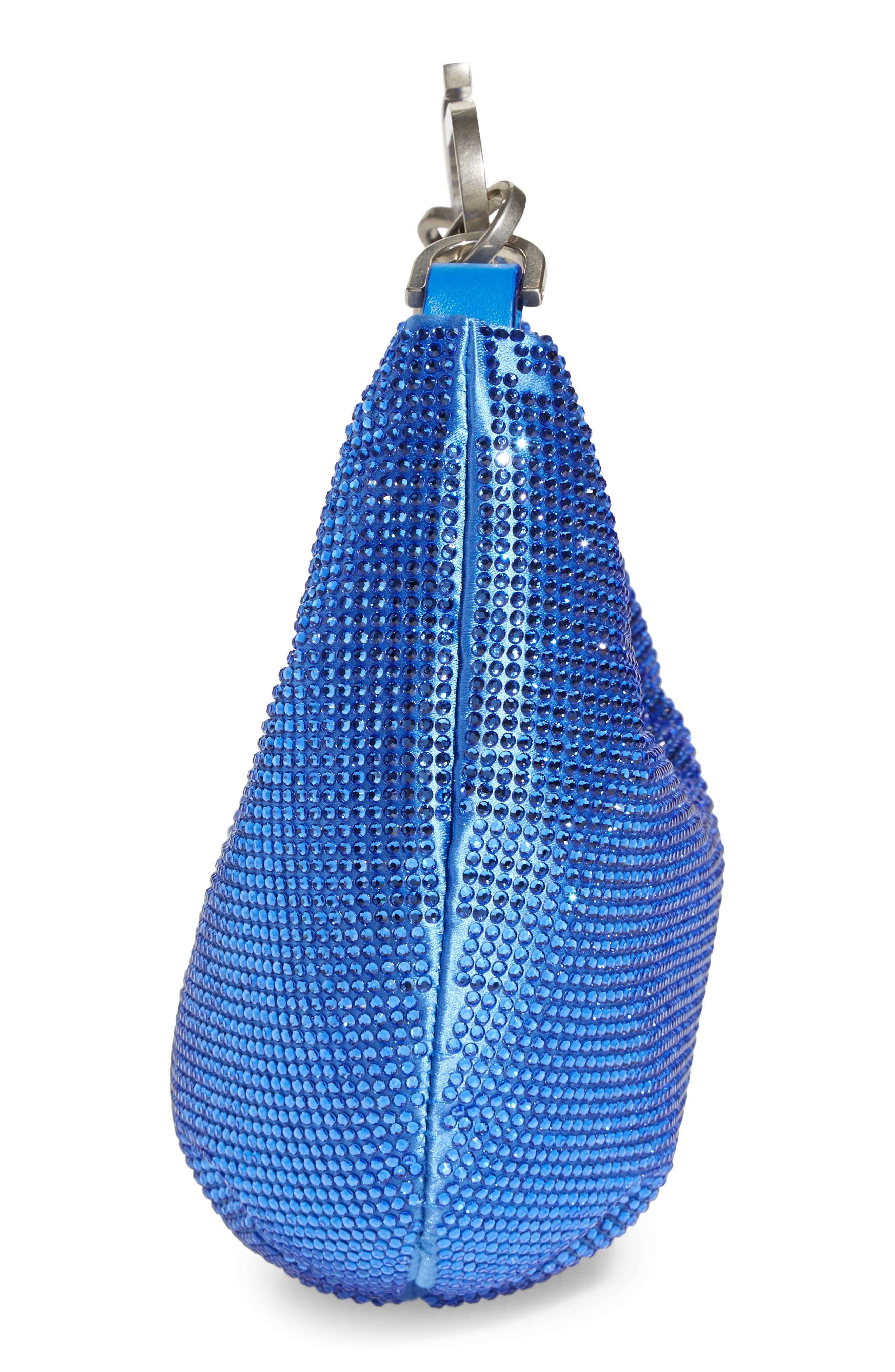 Paper Clip Embellished Hobo Bag, Alternate, color, BLUE