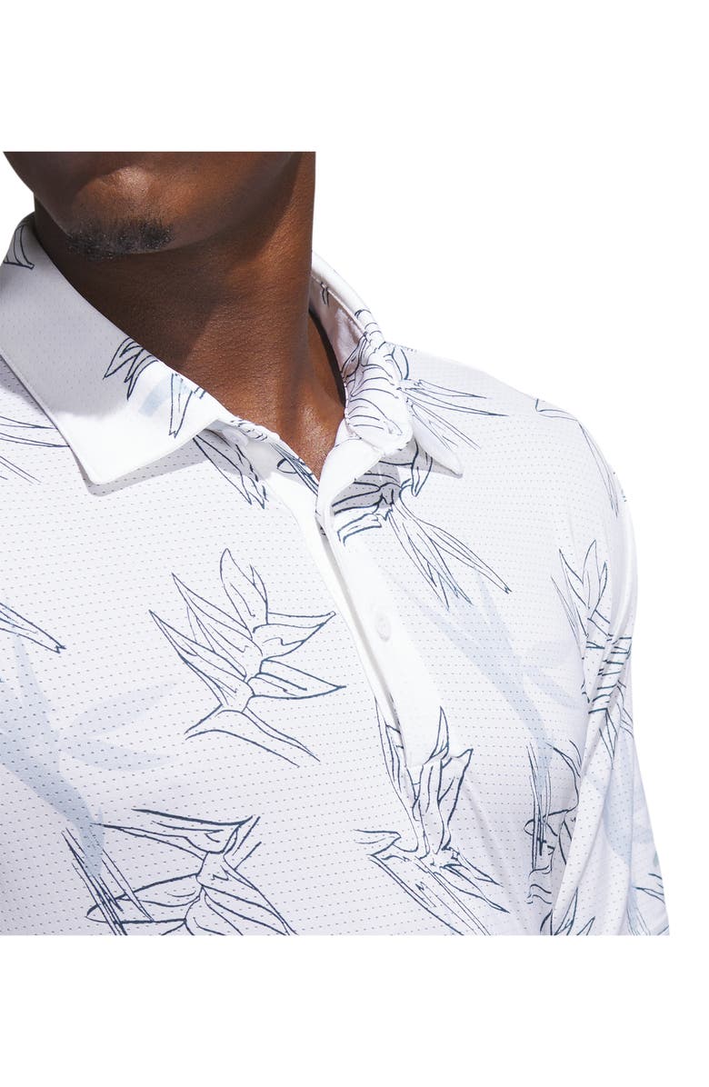 adidas Golf Oasis Floral Mesh Golf Polo, Alternate, color, 