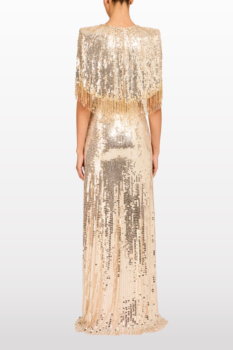 Blake Sequin-Embellished Maxi Dress, Alternate, color, Sugar