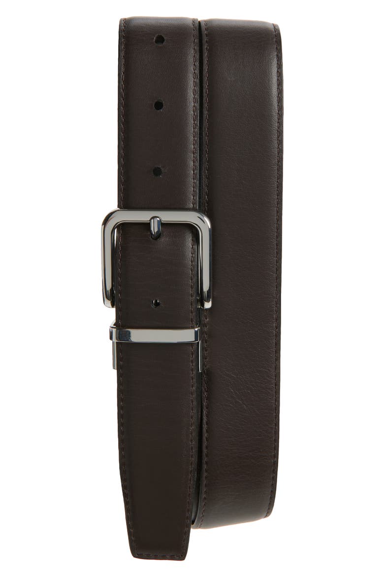Alex Reversible Leather Belt, Alternate, color, BLACK