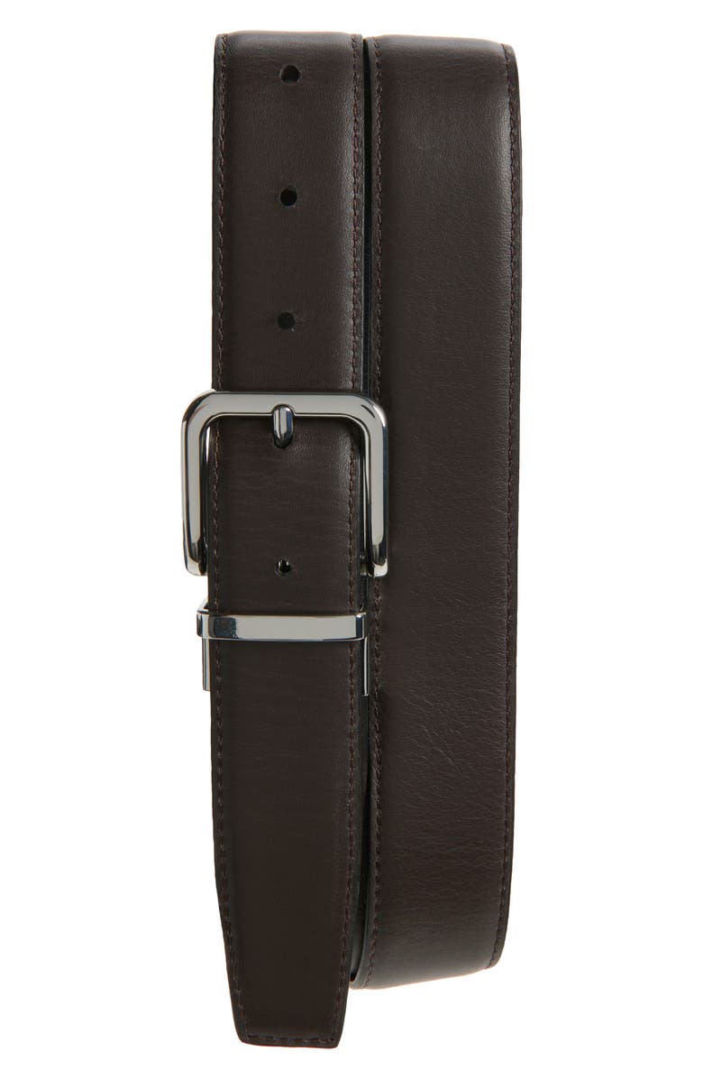 Vince Alex Reversible Leather Belt, Alternate, color, Black
