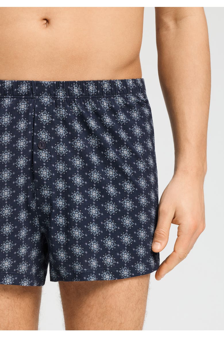 Cotton Sporty Button Fly Cotton and Tencel Boxers, Alternate, color, Celestial Night