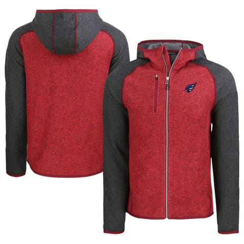 Men's Cutter & Buck Heather Cardinal/Heather Charcoal Arizona Cardinals  Americana Mainsail Full-Zip Hooded Jacket