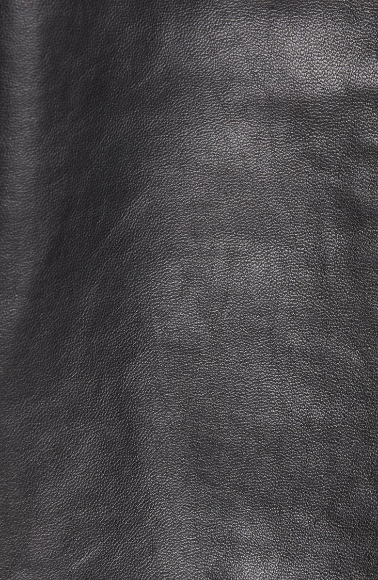 Nicole Miller Leather Hooded Pullover, Alternate, color, 