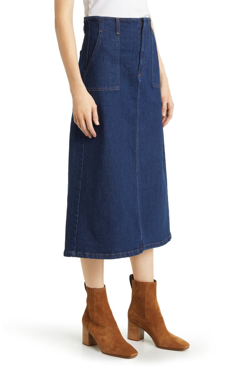 Jocelyn Denim Skirt, Alternate, color, INK