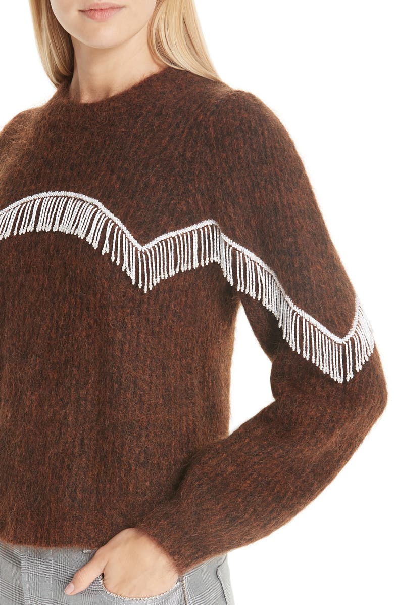 Ganni Mohair Blend Knit Sweater, Alternate, color, 