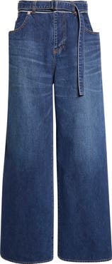 Sacai Wide Leg Self-Belt Jeans