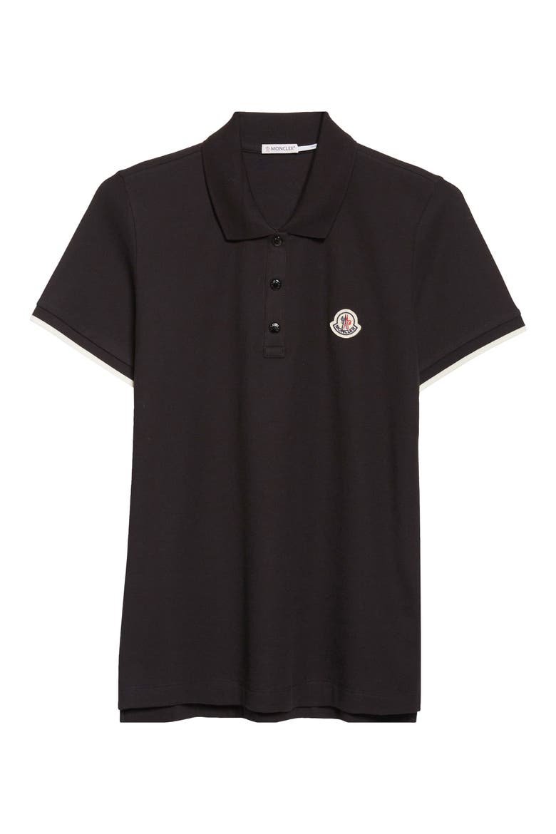 Logo Cotton Piqué Polo, Alternate, color, BLACK