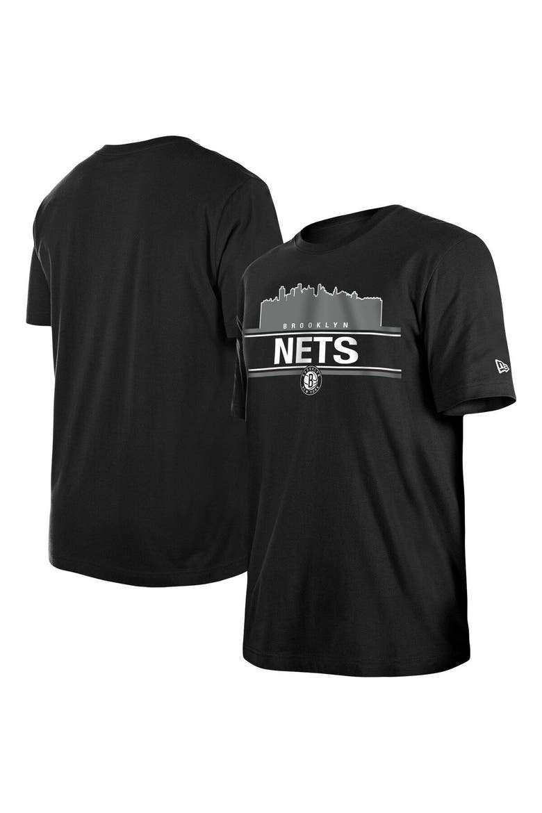 Men's New Era Black Brooklyn Nets Localized T-Shirt, Main, color, Black