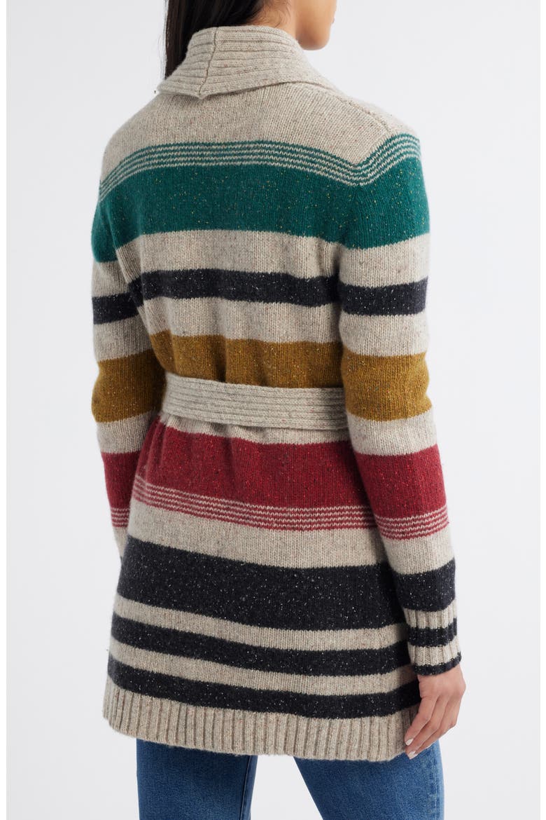 Camp Stripe Lambswool Blend Wrap Cardigan, Alternate, color, IVORY MULTI STRIPE