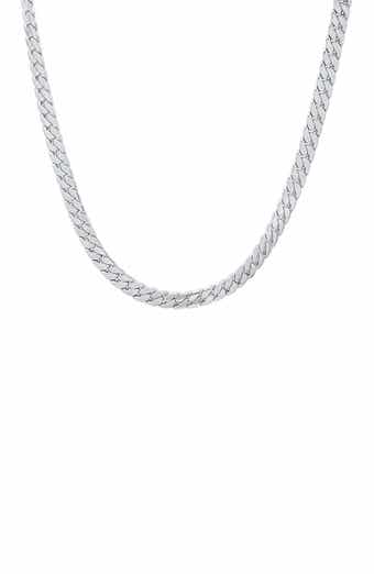 Men's Stainless Steel Flat Snake Chain Necklace
