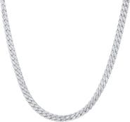 STEELTIME Men's Stainless Steel Flat Snake Chain Necklace