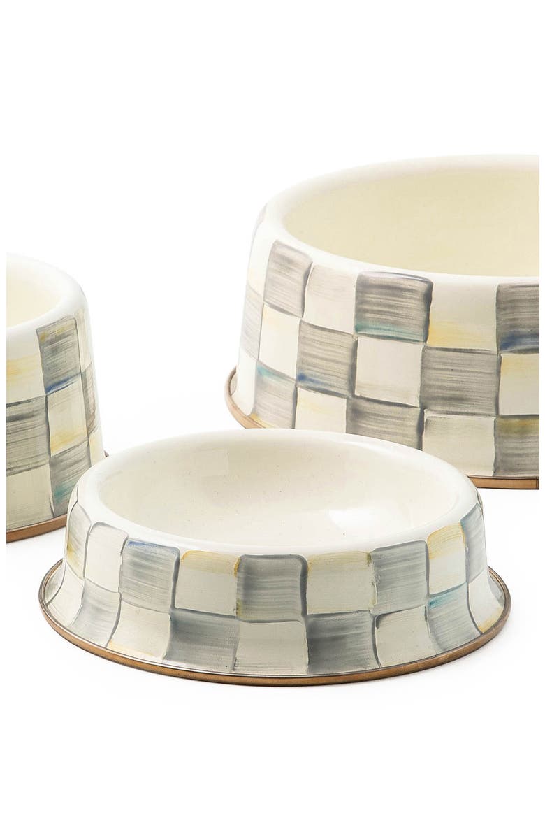 Sterling Check Cat Dish, Alternate, color, STERLING