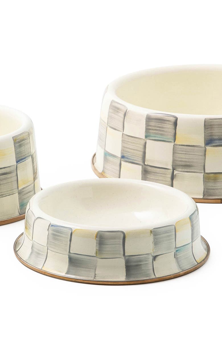 MACKENZIE CHILDS Sterling Check Cat Dish, Alternate, color, Sterling