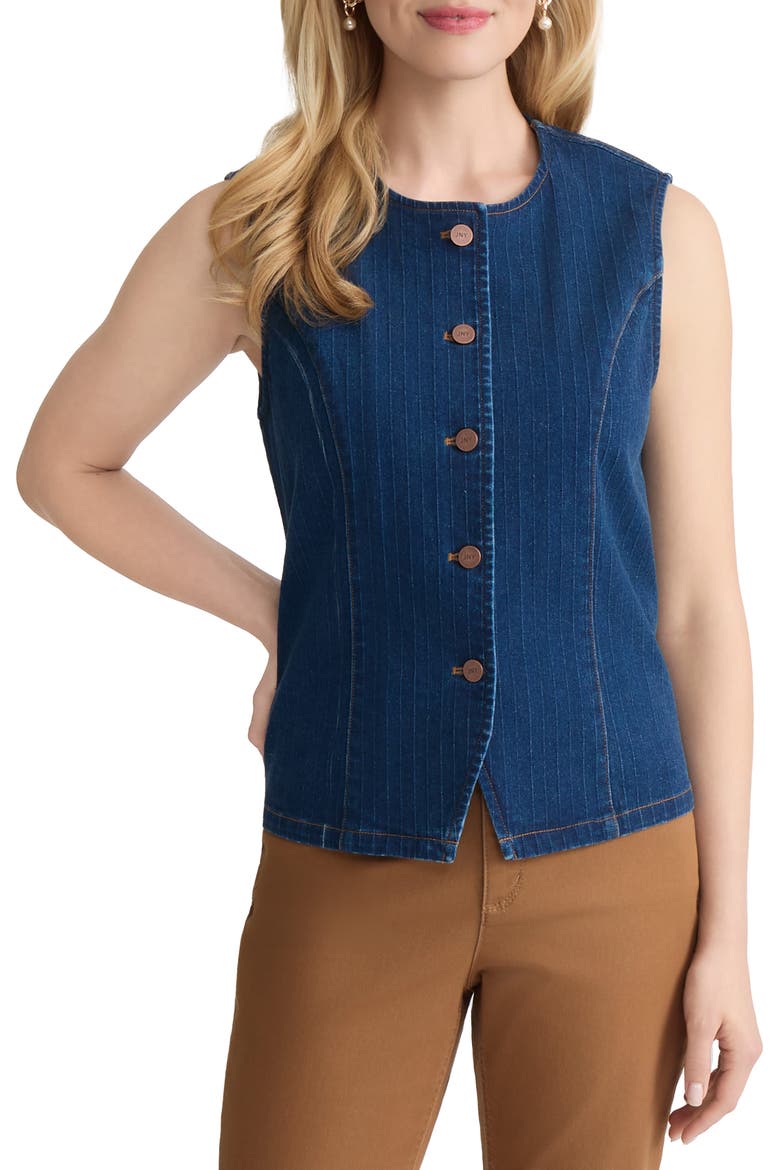 Seam Denim Vest, Main, color, PHOENIX WASH