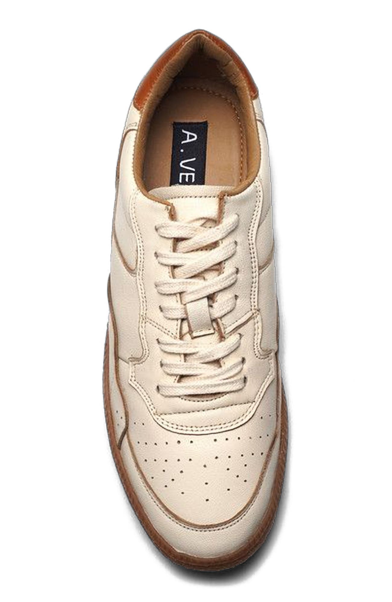 A. Veer Hugo Sneaker, Alternate, color, Cream Leather