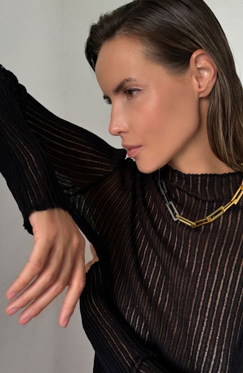 St. Moran Oversize Paper Clip Chain Necklace In Gold