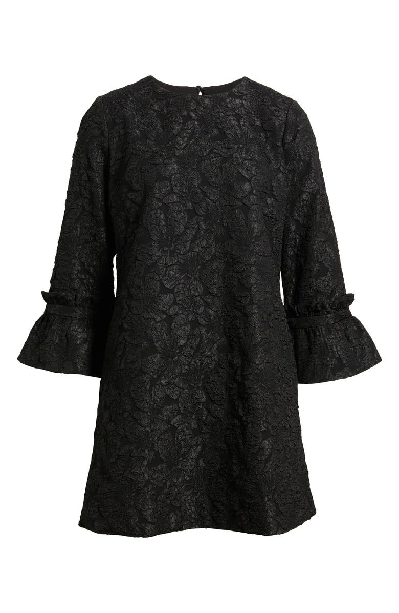 Chelsea28 Floral Jacquard Shift Minidress, Alternate, color, Black