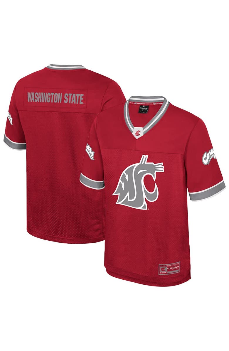 COLOSSEUM Men's Colosseum Crimson Washington State Cougars Nothing But The Hits Football Jersey, Main, color, Crimson