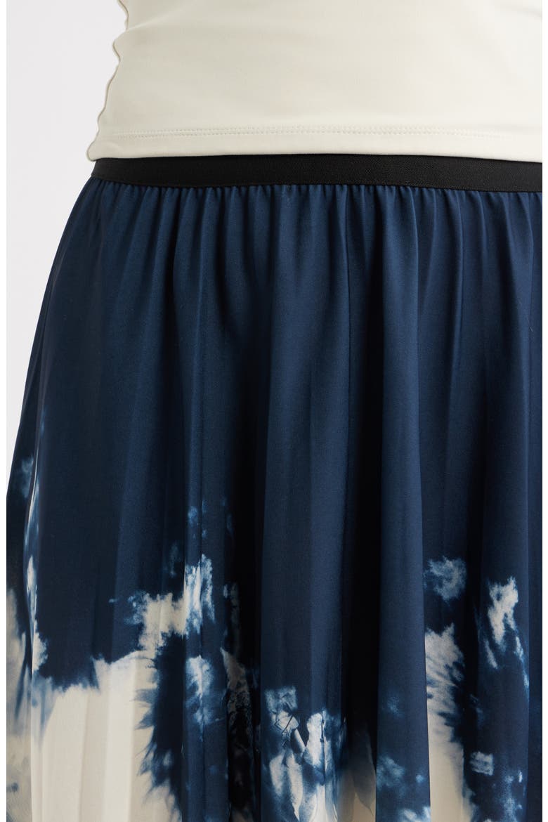 Robbie Print Midi Skirt, Alternate, color, BLUE