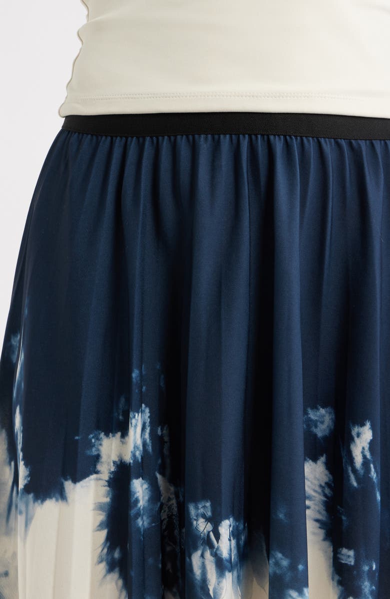 NIKKI LUND Robbie Print Midi Skirt, Alternate, color, Blue