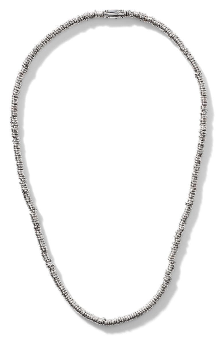 John Hardy Heishi Sterling Silver Beaded Necklace, Main, color,