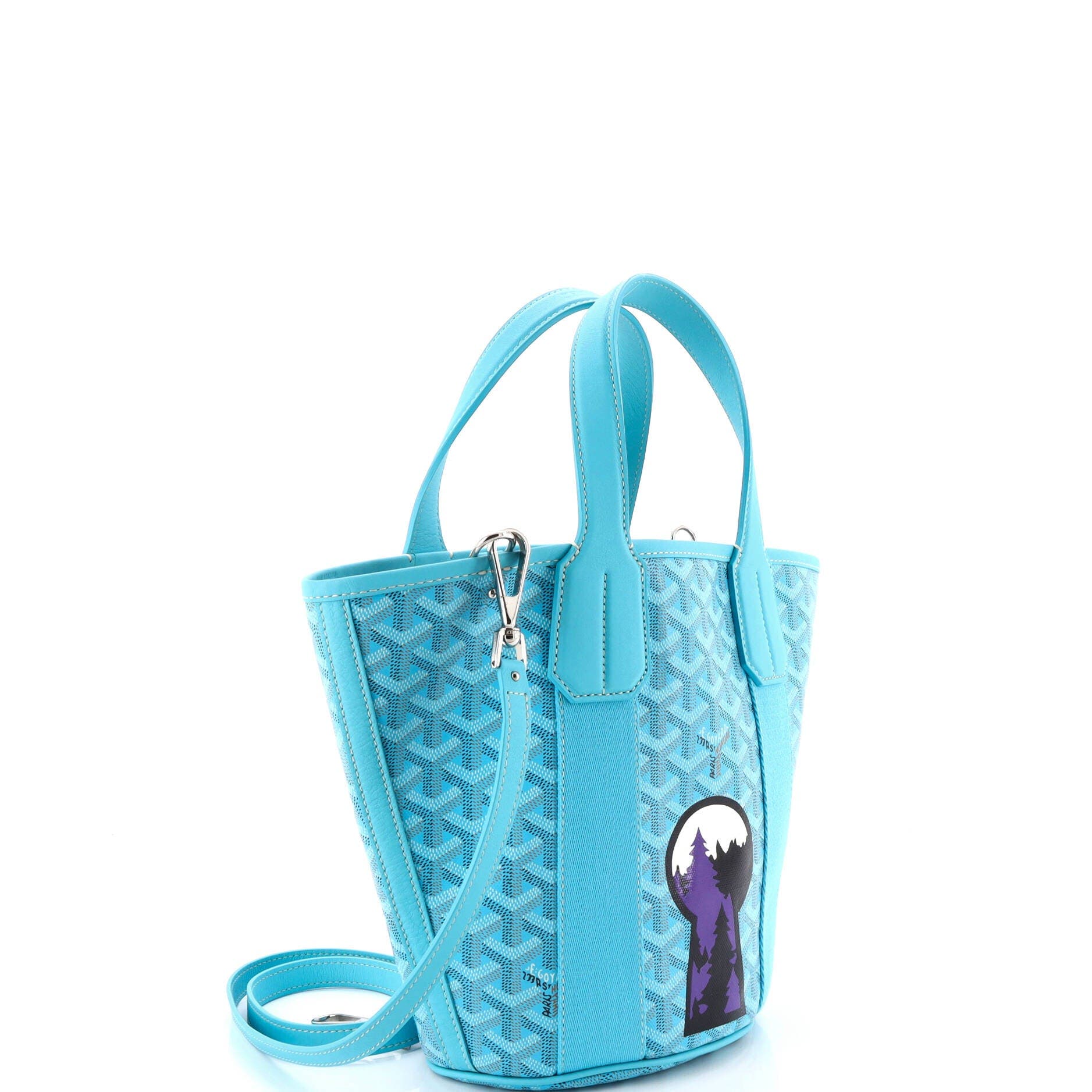 Belharra Tote Printed Coated Canvas PM, Alternate, color, Brown