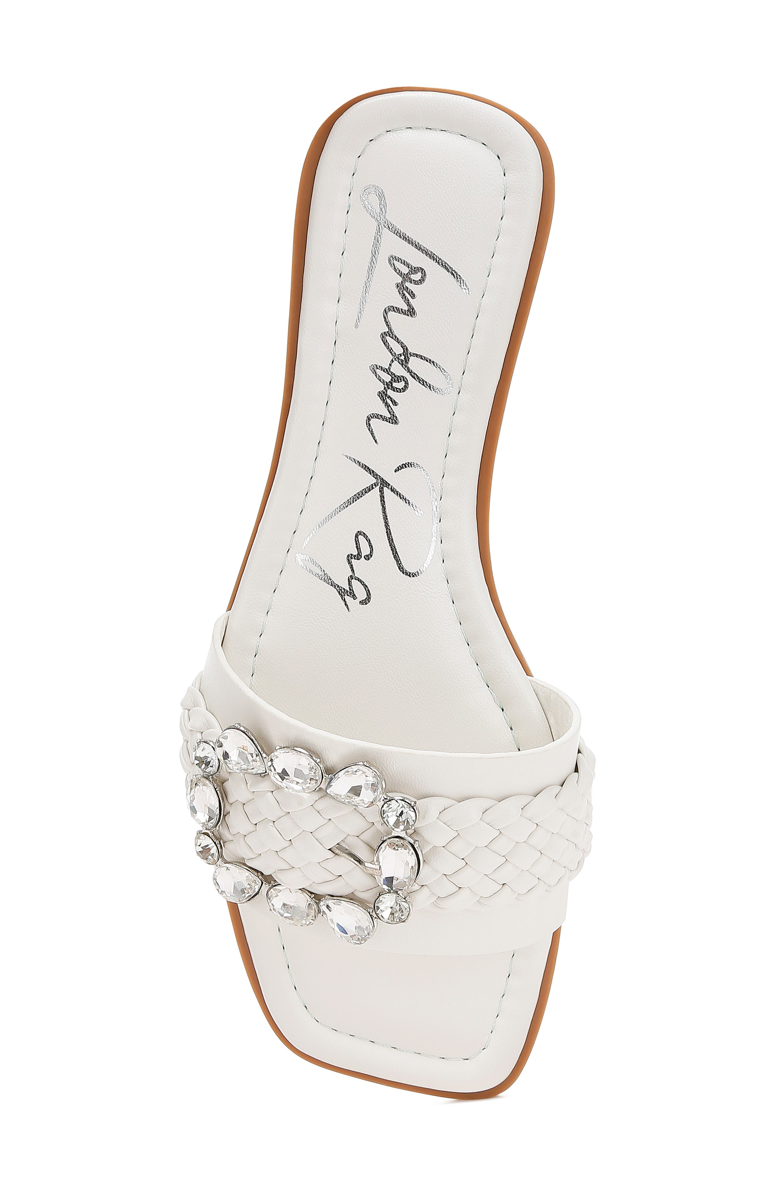 Hazbin Slide Sandal, Alternate, color, WHITE