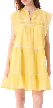 DELUC Onza Lace Trim Cotton Minidress