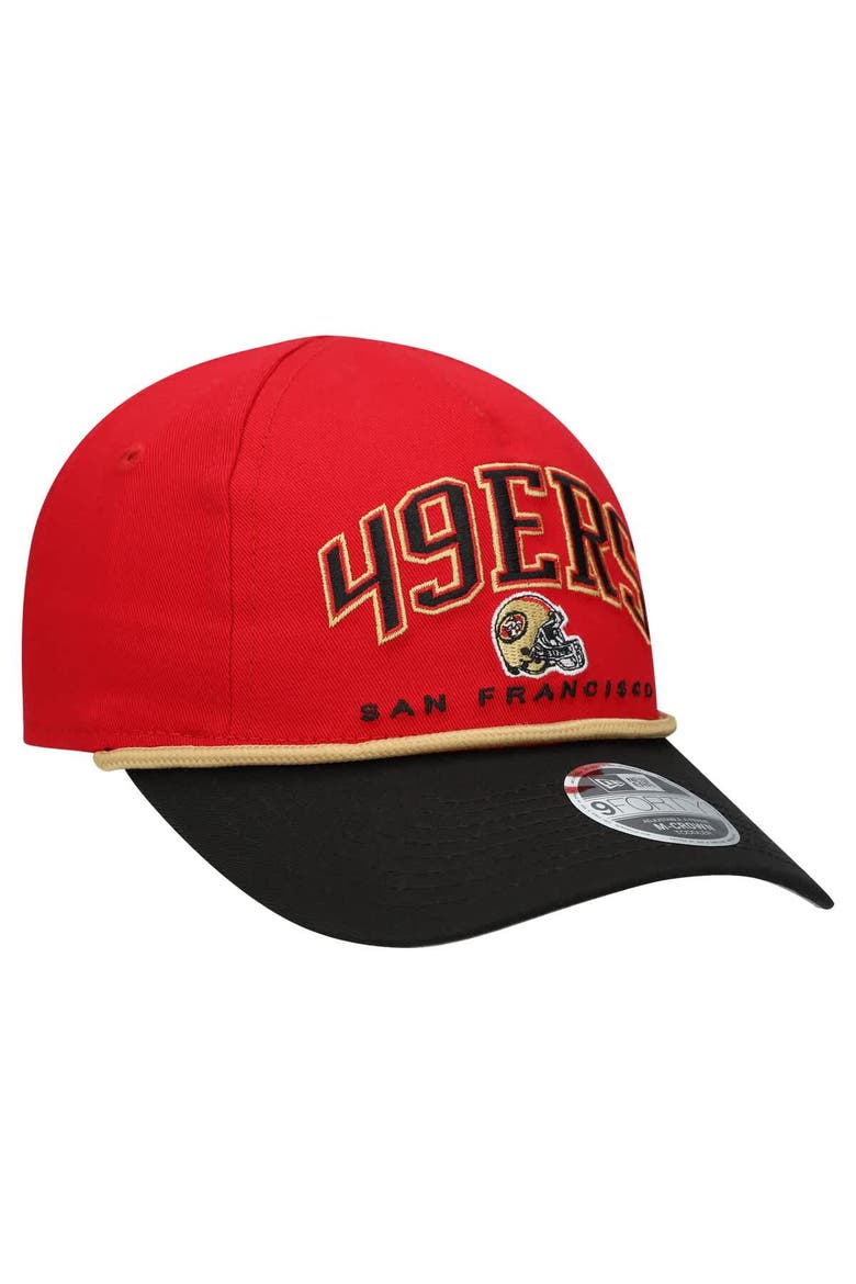 Toddler New Era  Scarlet/Black San Francisco 49ers  Arch COOLERA 9FORTY A-Frame Adjustable Hat, Alternate, color, Scarlet