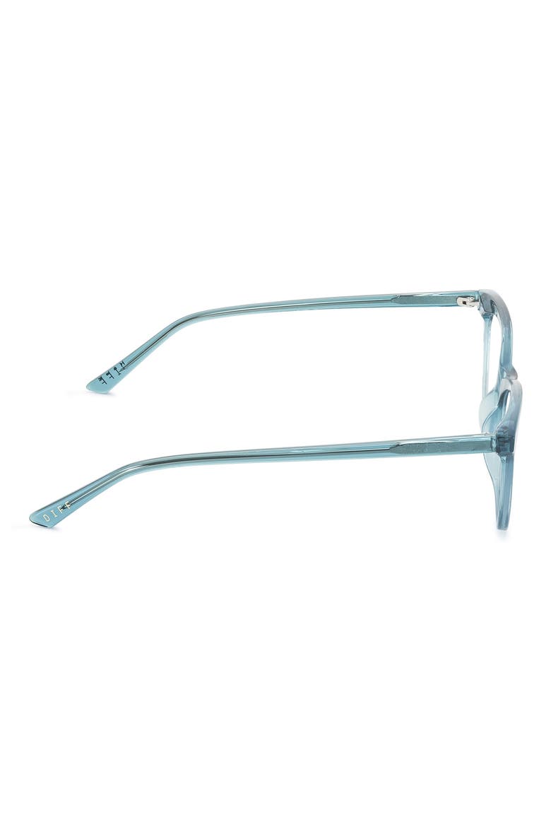 Jade 51mm Blue Light Blocking Cat Eye Glasses, Alternate, color, TEAL HAZE / CLEAR
