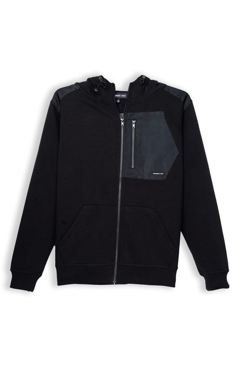 Members Only Austin Zip-Up Hoodie, Alternate, color, Black