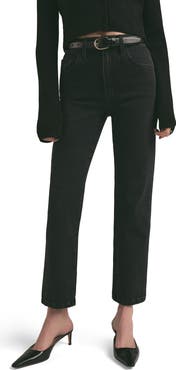 Favorite Daughter The Morgan Shortie High Waist Straight Leg Jeans