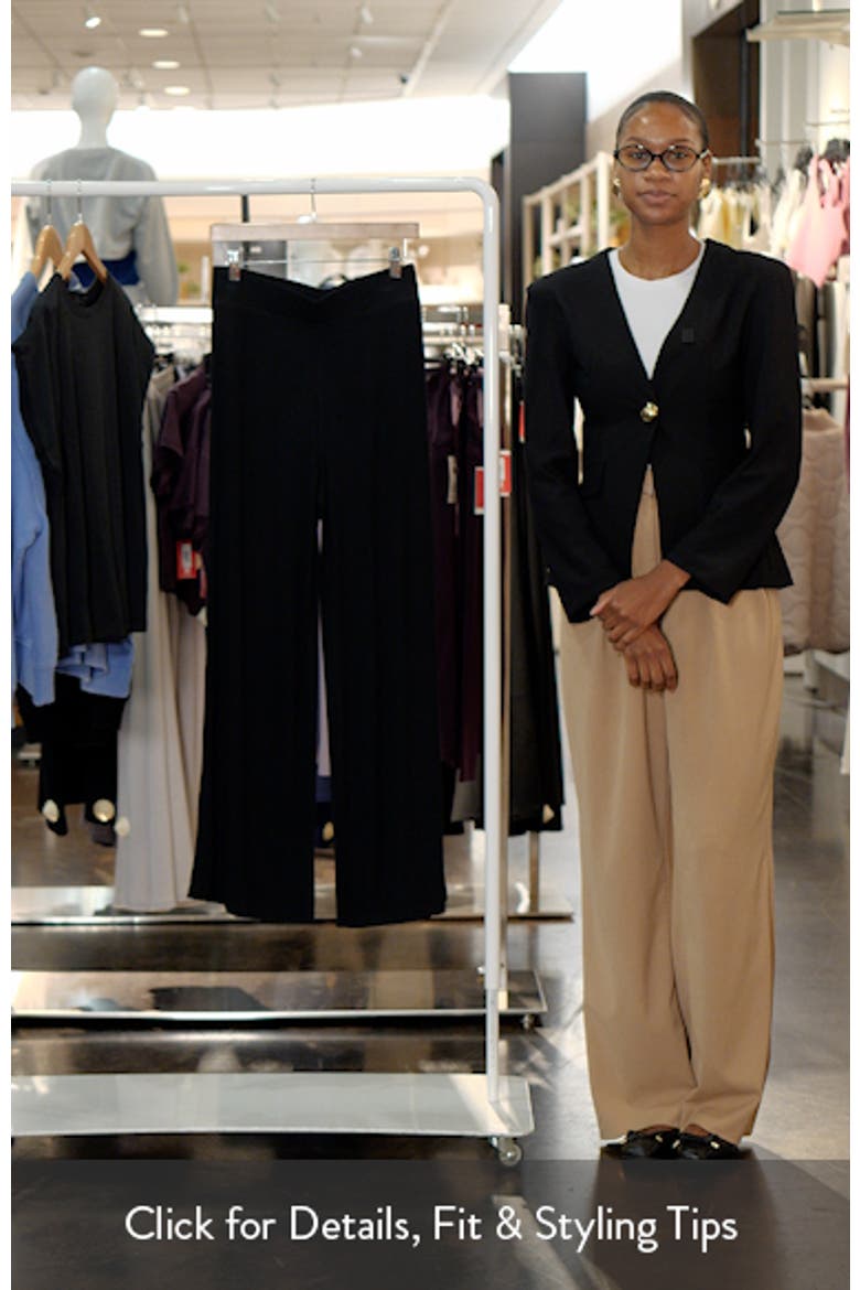 Slinky High Waist Wide Leg Rib Pants video