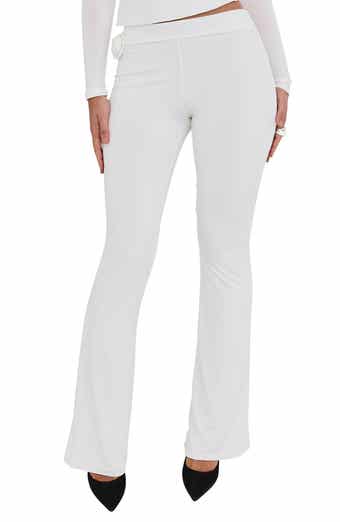 Mistress Rocks Floral Cutout Lace-Up Straight Leg Pants Mistress Rocks Floral Cutout Lace-Up Straight Leg Pants