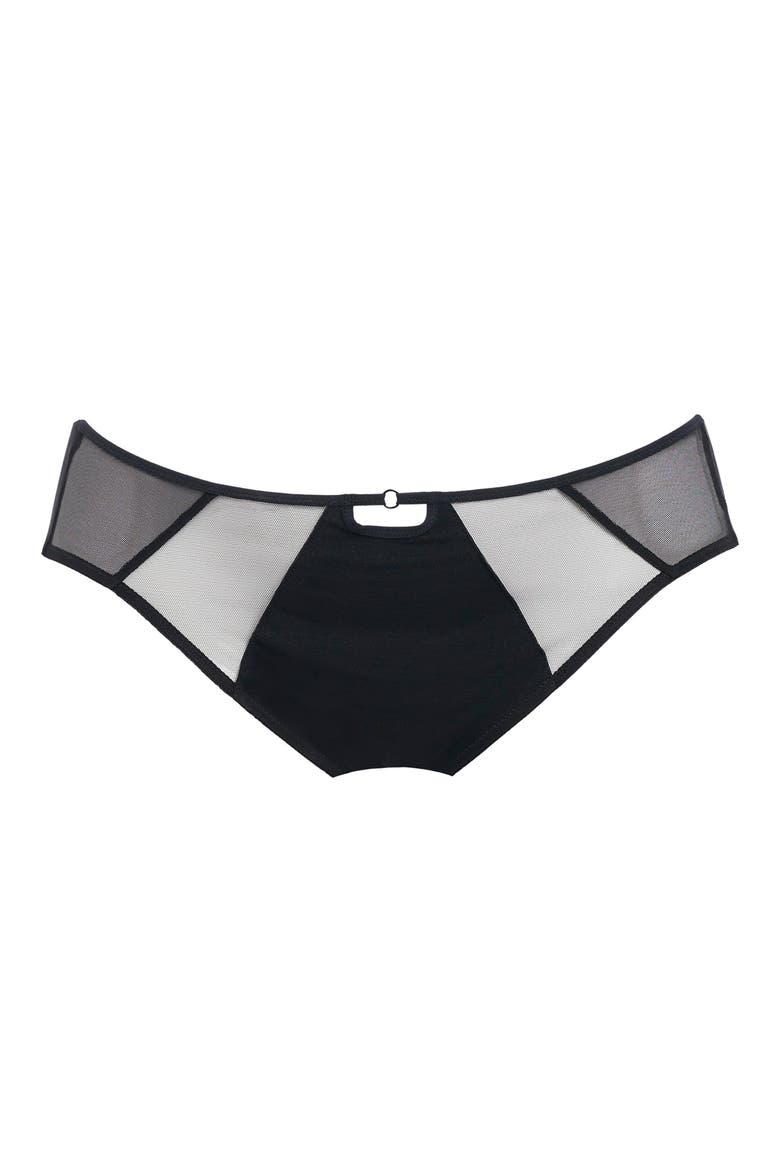 Sachi Full Figure High Waist Panties, Alternate, color, BLACK