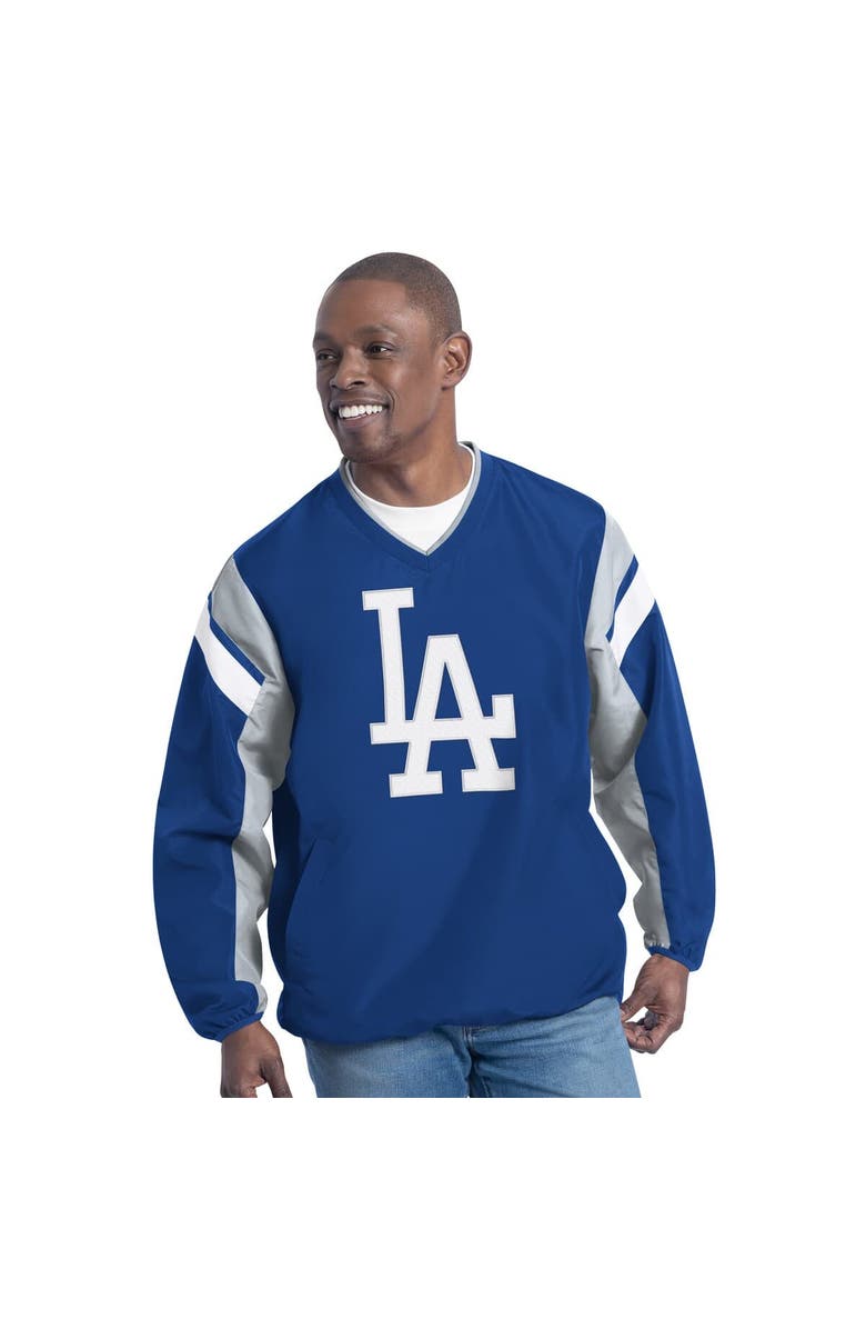 G-III SPORTS BY CARL BANKS Men's G-III Sports by Carl Banks Royal Los Angeles Dodgers Double Coverage V-Neck Pullover, Main, color,