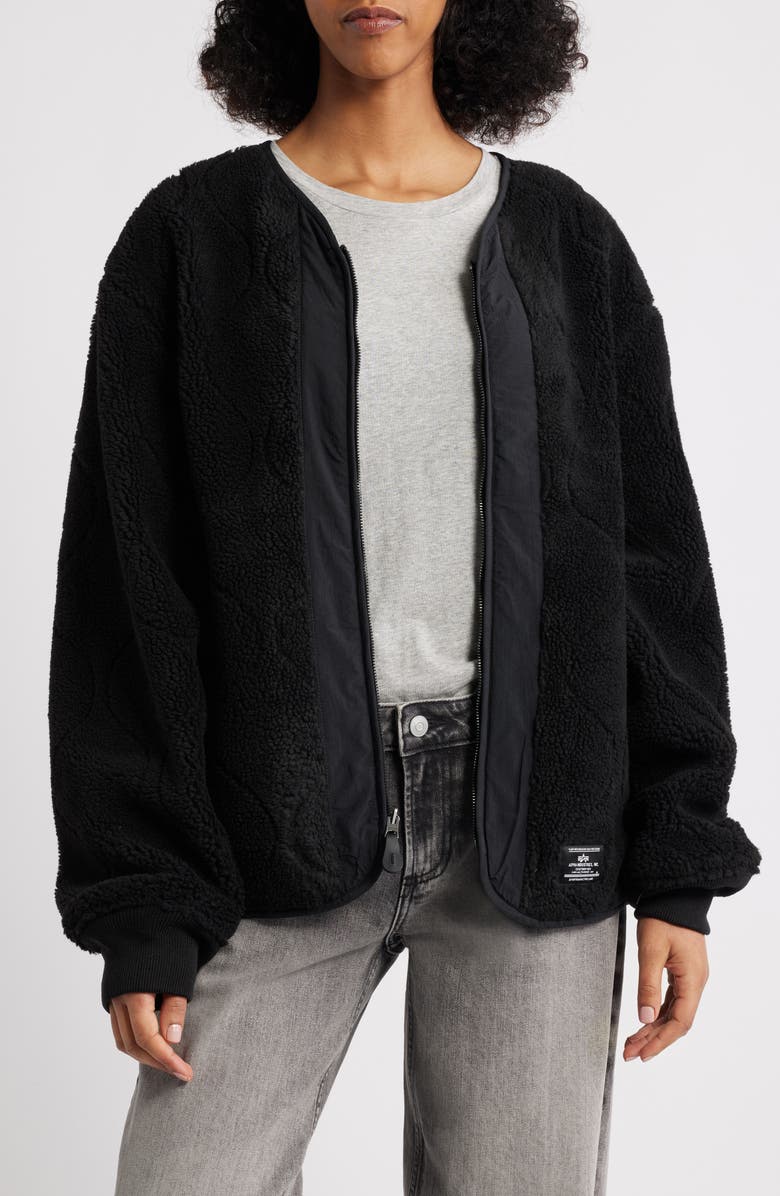 Alpha Industries Revers M-65 Quilted Liner Jacket, Alternate, color, Black