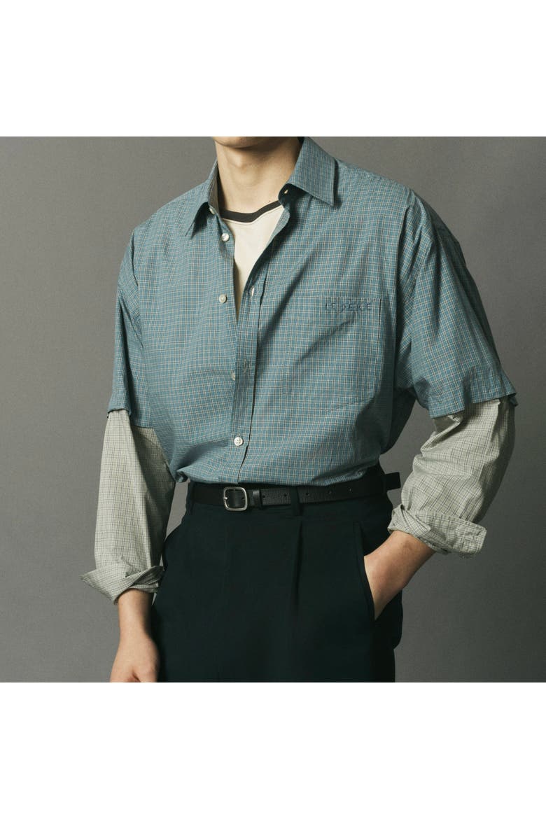 Detached Sleeve Button Down, Alternate, color, Blue Sage Combo