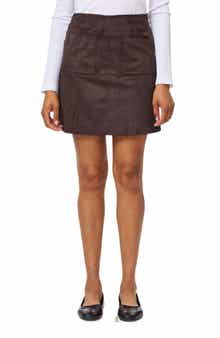 A-Line Faux Suede Miniskirt