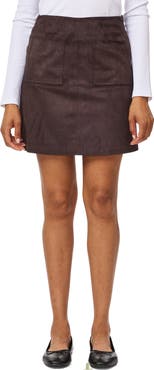 Scotch & Soda A-Line Faux Suede Miniskirt