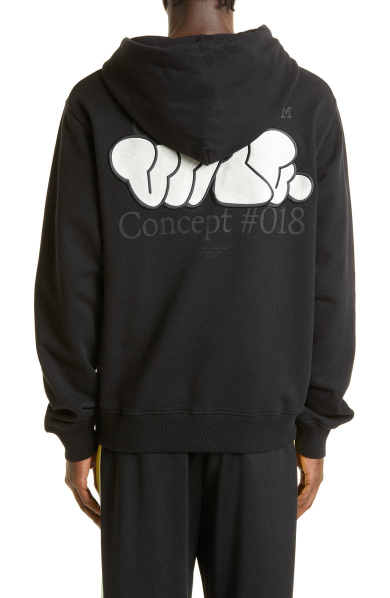 Off-White Gender Inclusive Brick Cotton Graphic Hoodie, Alternate, color,
