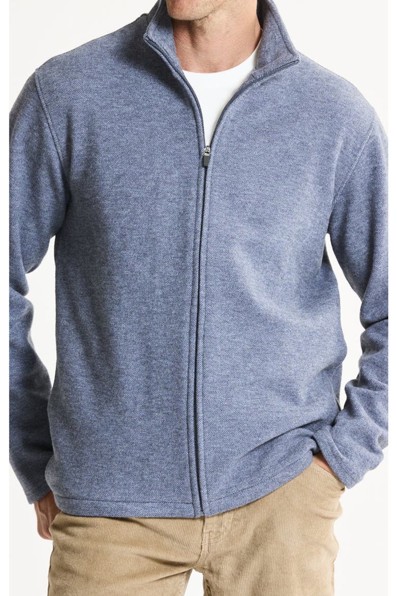 Wool Blend Knit Full Zip, Alternate, color, NAVY