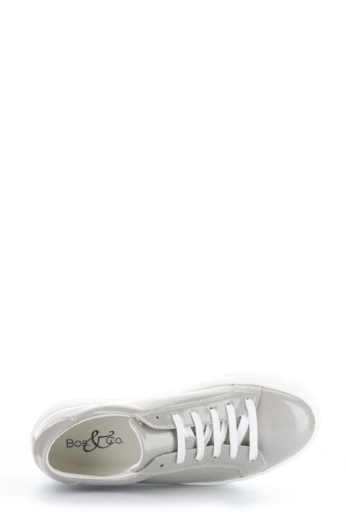 Bos. & Co. Maya Platform Sneaker In Silver Grey